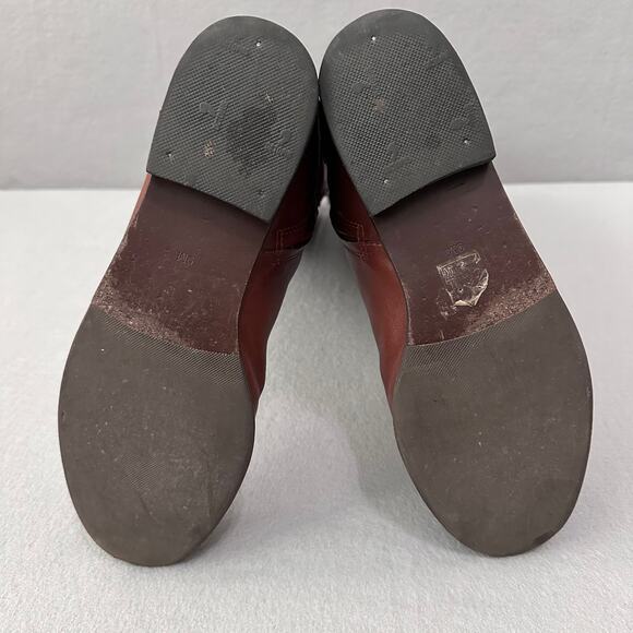 Tory Burch Derby Tall Leather Riding Boots in Antique Brown US 9M - Picture 13 of 15